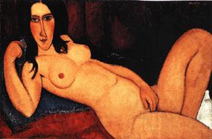 Amedeo Modigliani Reclining Nude with Loose Hair